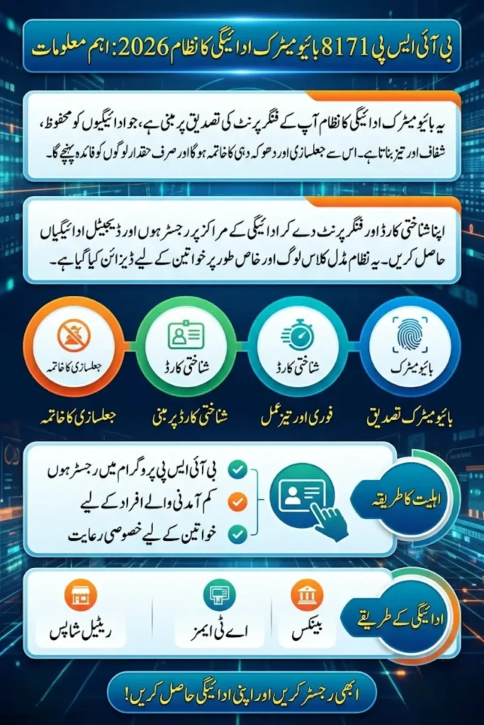 BISP 8171 Biometric Payment System 2026 – Complete Guide to Payment Process, Eligibility, and Verification Method