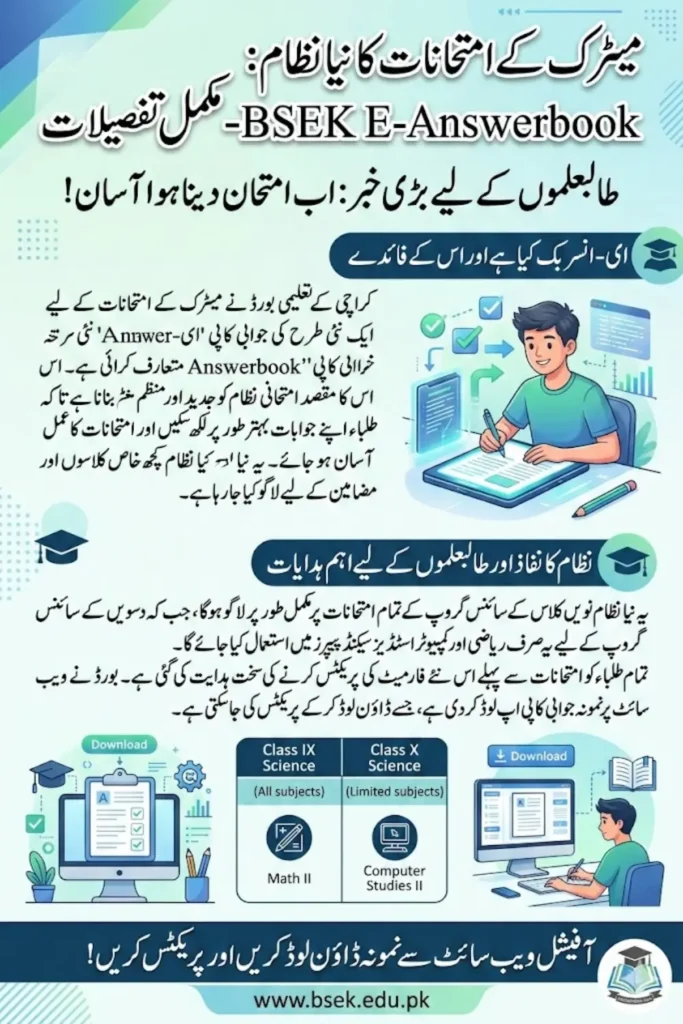 BSEK E-Answerbook Introduced for Class 9 Science and Selected Class 10 Papers