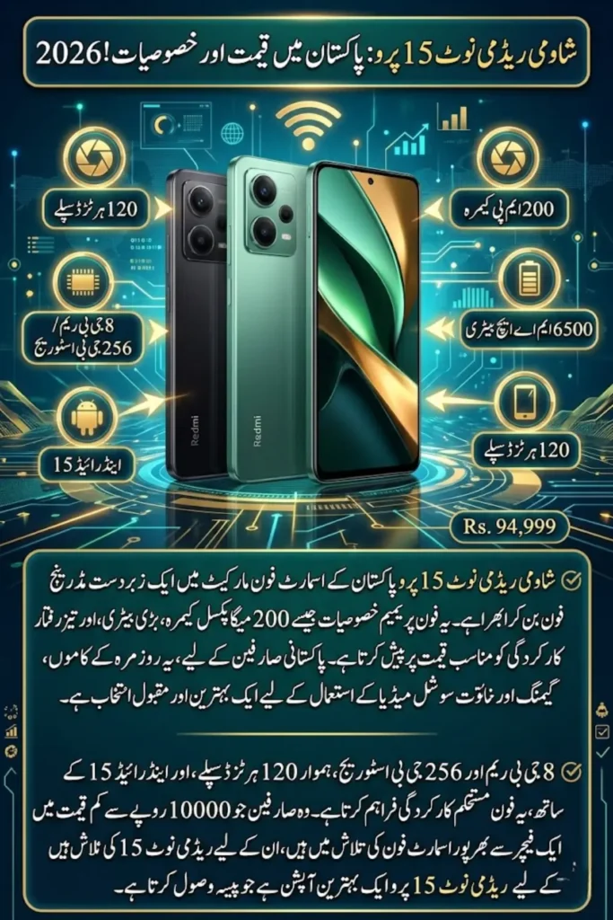 Xiaomi Redmi Note 15 Pro Price in Pakistan 2026: Full Specs, Features & Honest Review
